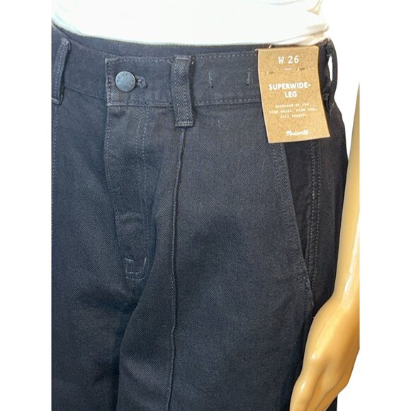Madewell Womens Superwide-Leg Trouser Jeans Size 26 Black NWT Chic Modern - Picture 8 of 8